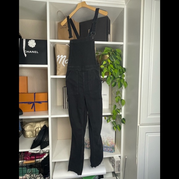 Madewell Skinny Overalls In Lunar Wash Black Denim - Picture 6 of 13
